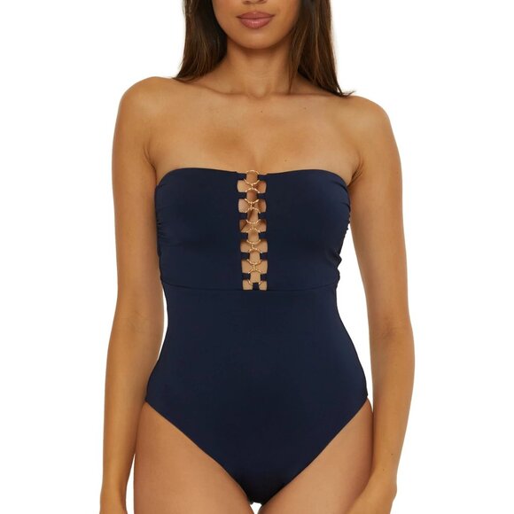NWT Trina Turk Women's Monaco Bandeau One Piece Swimsuit - Picture 2 of 4